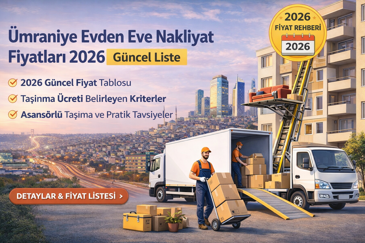 Ümraniye Evden Eve Nakliyat Fiyatları 2026 | Güncel Liste